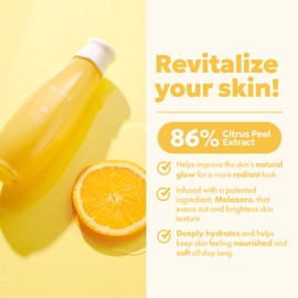 FRUDIA Citrus Brightening Face Toner (6.59 fl oz), Vitamin C Korean Toner with Mandarin Peel Extract, Vegan Vitamin C & Mela-Zero for Dark Spots & Radiance, and Sensitive Skin