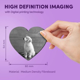 1 x Heart MDF Magnets - en Retriever Labrador Puppy 36754