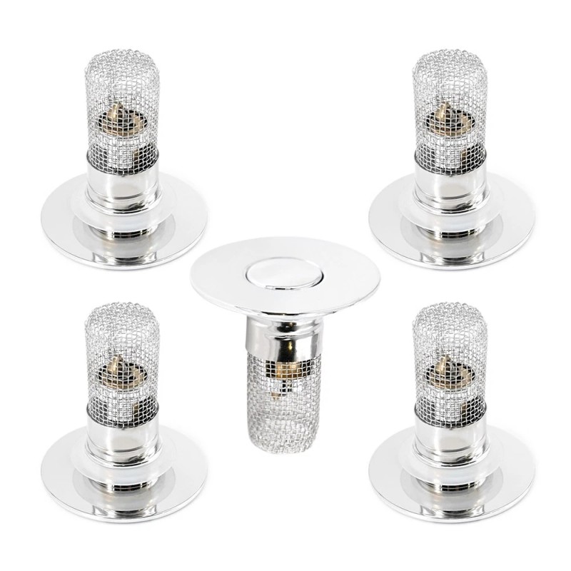 T T-ABC Universal Bathroom Sink Stopper Drain Strainer Pop Up