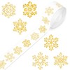 1000Pcs Christmas Gold Stickers Label Roll Snowflake Stickers Holiday Stickers,