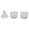 Bloomingville 2-Piece Hand-Blown Glass Stackable Jars with Lids, Clear