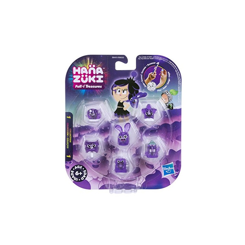 Hasbro Hanazuki B8451ES0 - Sammelschätze 6er-Pack Lila/Mutig, Figurenset