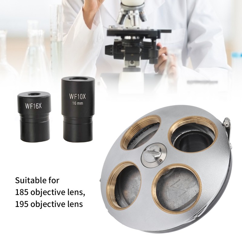 RMS 4‑Hole Objective Lens Adapter Revolving Nosepiece Biological Microscope Accessory