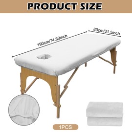 Cover for massage table: 80 x 190 cm, stretch cover for massage table, oil resistant, washable beauty duvet cover with hole, elastic massage tables cover for cosmetic tables, spa, therapy benches