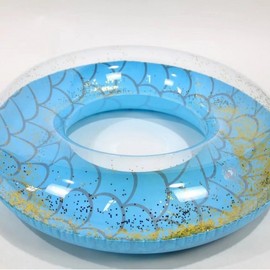 Transparent Tube New Sequin Fish Scale Pattern Adult Child Swimming Ring Factory LF835 70 Fish Scale Circle Blue 5ea