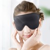Wide 3D sleeping eye mask, light blocking eye cover, blindfold, good sleep item, comfortable sleep, eye fatigue, eye protection, sleeping eye mask black 2ea