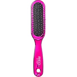 Red by Kiss Cepillo Antiestático Y Antiencrespamiento Para Pelucas Con Cerdas De Acero Inoxidable Sin Nudos Para Desenredar Fácilmente Y Alisar El Cabello Y Las Pelucas Sin Roturas Ni Enganches (Mini)