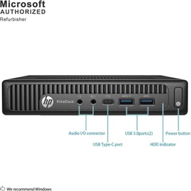 HP EliteDesk 800G2 mini Desktop PC, 800G2 Tiny Computer, Quad Core i5-6500, 16GB RAM, 256GB SSD, RGB Keyboard, 800 G2 Desktop Computer Windows 11 Pro (Renewed)