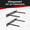 Set of 2 Floating Shelf Brackets 11 inch Multiple Mounting