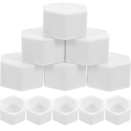 VILLCASE Pack of 20 1 Pipe End Caps with Internal Thread Sprinkler Pipe Plugs PVC Pipe 1 Inch PVC Pipe Fitting Plug Drain End Cap Hose End Cap White Ppr Hexagonal Tube Inner Teeth