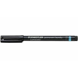 Staedtler Lumocolor Laundry Permanent Textile Markers Fine Tip Black Pack of 3aa