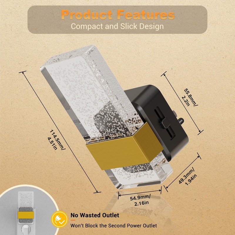 JandCase Night Lights Plug into Wall, Dusk to Dawn Sensor,