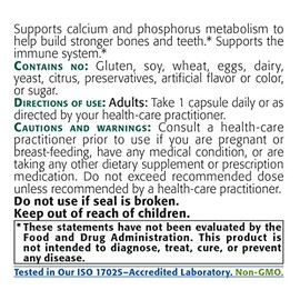NEW ROOTS HERBAL New Roots Herbal Vitamin D3 1000IU, 180 Veg Caps, 6-Month Supply, Helps in the Development & Maintenance of Bones & Teeth, Vitamin D3 for Calcium Absorption & Bone Support - Non-GMO & No Preservatives
