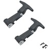 LONGHAO 2 pcs T-Handle Hasp Stainless Steel Rubber Hood Lock