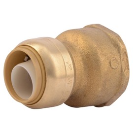 SharkBite 3/4 x 1 Inch FNPT Water Softener Adapter, Push To Connect Brass Plumbing Fitting, PEX Pipe, Copper, CPVC, PE-RT, HDPE, U086LFA