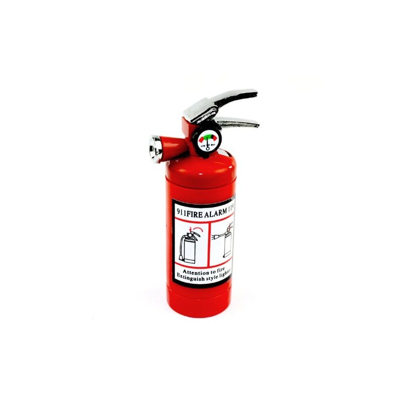 Piioket Gadget Fire Extinguisher Design Flame Lighter with LED Flashlight