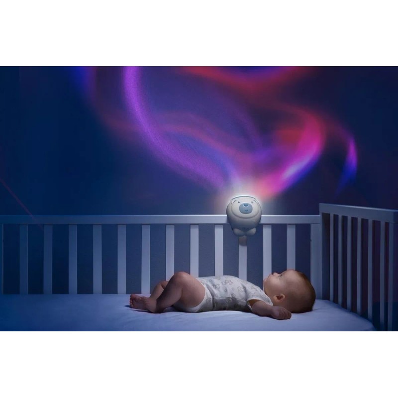 Chicco Proyector Oso Polar Para Next2me Rosa Música Y Luces