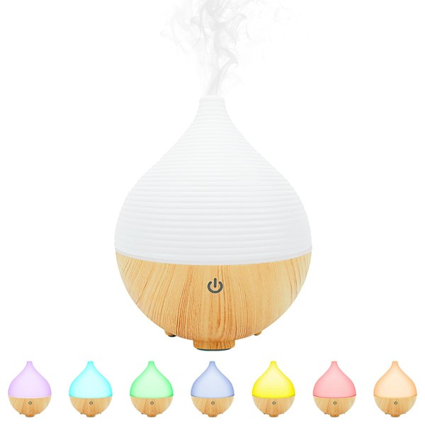 WOWLED Kleine ätherisches Öl Diffusor, USB 160ml Luftbefeuchter 3 Modus