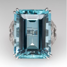 SSZUKOOU Fashion Women 925 Silver Princess Ring with Navy Blue Topaz and Solitaire Engagement Wedding Jewelry Size 6-10 (US 8)