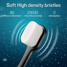 Cepillo de dientes extra suave, cepillo de dientes ultra suave para encías sensibles, cerdas de nano hilo dental de 20k, cepillos de dientes suaves para mujeres embarazadas, personas mayores y