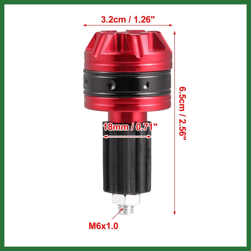 Motoforti 1 Pair 18mm Handlebar End Caps Plug Bar End