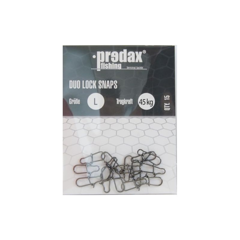 Predax Duo Lock Snap - 15 Snaps, Size/Load Capacity: Size