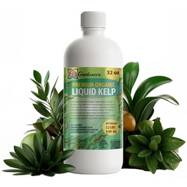 GARDENERA Premium Organic Seaweed & Kelp Superfood for Indoor Plants Plants - 32 oz - Liquid Kelp Fertilizer Concentrate (Makes 180 Gallons)