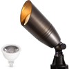 Gardencoin Solid Brass Outdoor Landscape Spotlight, 12V LED Low Voltage