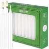 White Taper Candle 20 Bulk, Unscented Dripless Chimes Candle, H