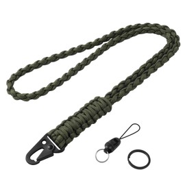 Vicloon Lanyard Neck Strap, Paracord Lanyard, Neck Lanyard Neck Strap Badge Lanyards with Metal Key Rings and Lanyard Phone Ring Strap Lanyards for ID Badge Holder Keys Phone (Green)