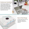 16 Inch Bar Sink Undermount, Delironexu 16x18 Small Bar Sink,