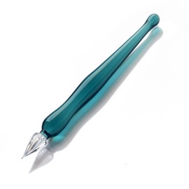 Handmade Glass Dip Pen Crystal Calligraphy Pen Signature Dipped Pen for Artist,Writing Drawing Decoration (Green)