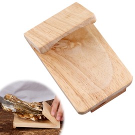 Oyster Shucking Clamp, Oyster Shucker Handguard Practical Oyster Opener Wooden Oyster Holder Oyster Shucking Clip Seafood Tool Kitchen Accessory for Home Use Party Picnic Camping