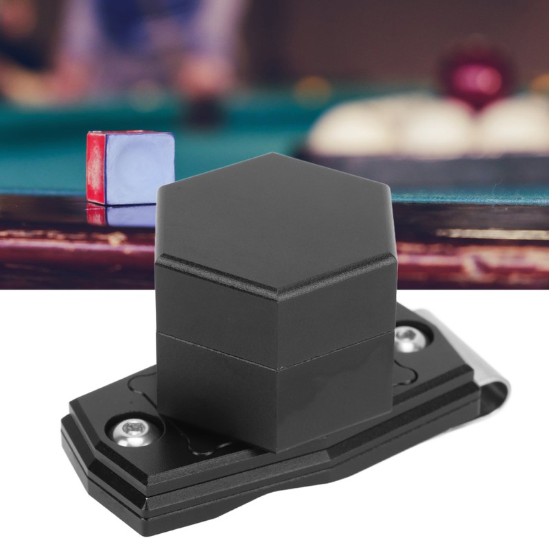 Hexagonal Pool Cue Chalk Box with Magnetic Clip 6063 Aluminum