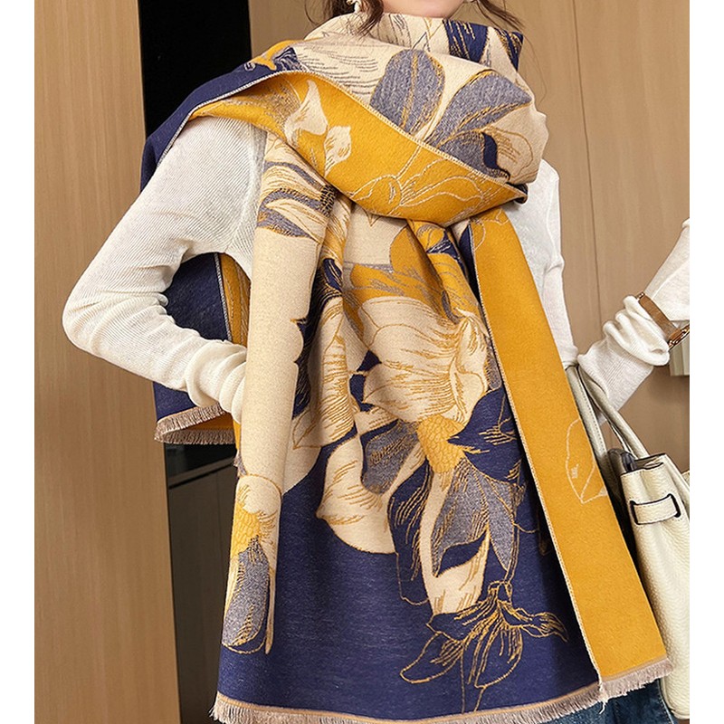 GFM® Cashmere Texture Pashmina Style Scarf Shawl for Autumn Winter