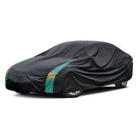 Molebt Car Cover Waterproof All Weather for Automobiles, Outdoor Full Exterior Covers for Sedans (Length: 186"-193") Rain Winter Sun Protection. Universal Fit for Toyota Camry, Honda Accord, etc.