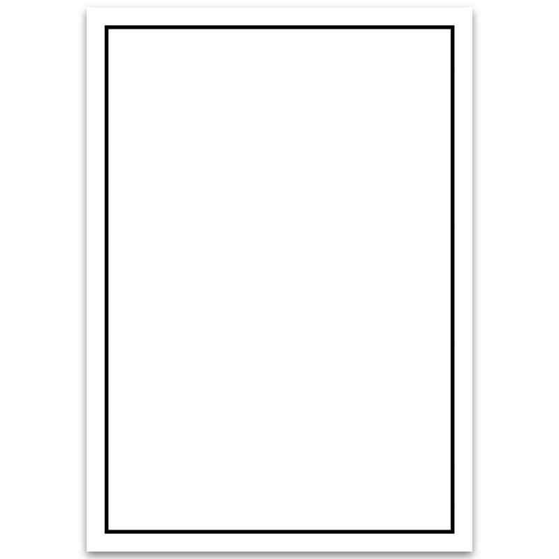 25 x Mourning Letter A4 with Envelope DIN Long 22