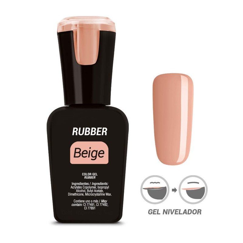 Rubber Pink, Beigh y Clear 15ml