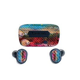 MightySkins Carbon Fiber Skin for SkullCandy Sesh True Wireless Earbuds - Tropical Resort | Protective, Durable Textured Carbon Fiber Finish | Easy to Apply | Made in The USA