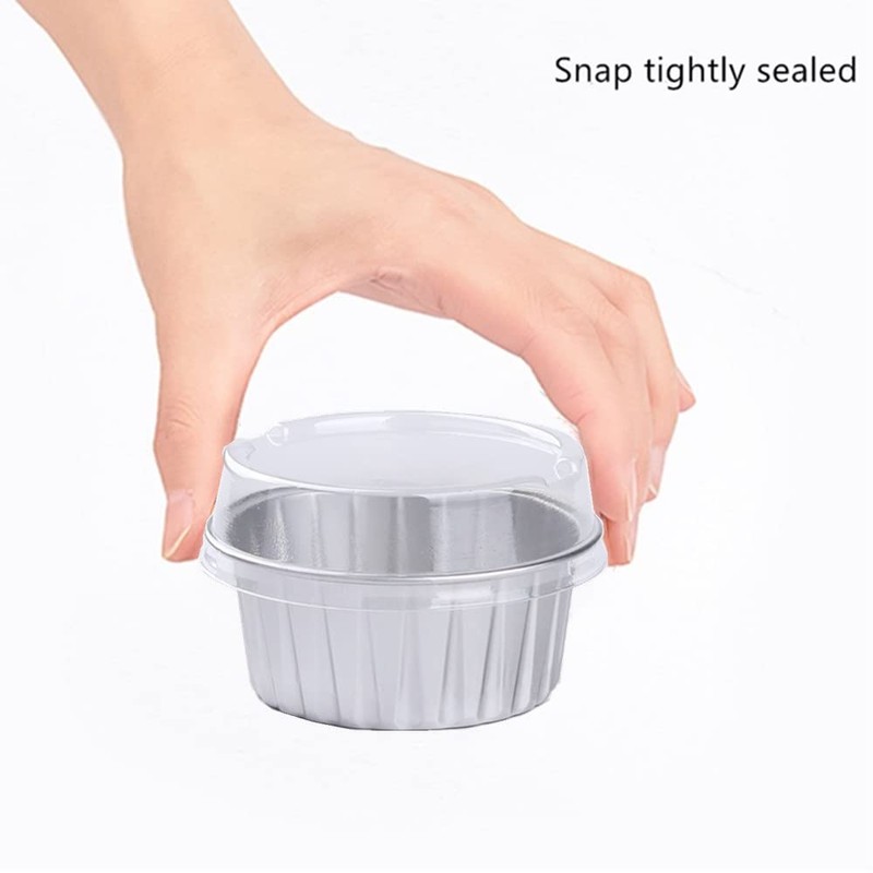 Cupcake Baking Cupswith Lids, 50pcs 5oz 125ml Muffin Liners Cups