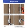 Invisible Door Hinges (2 pcs) -7 Inch Sliver Hidden Hinges