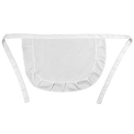 White Womens Waist Apron Retro Kitchen Cleaning Ruffles16.54" x 11.02" Half Apron Puffy Tight Costume Maid Outfit French Maid Doll Dress Cosplay Costumes for Kitchen Cooking Restaurant Coffee Shop