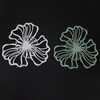 5PCS Metal Flower Wall Decor Iron Wall Art White Green