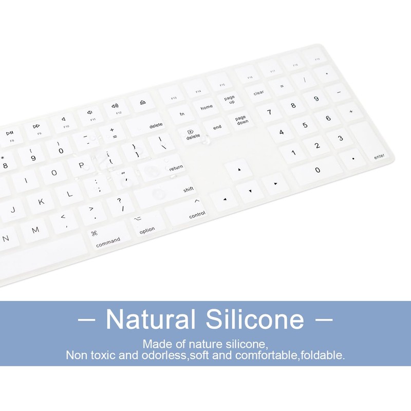 Boaulee Ultra Thin Silicone A1843 Keyboard Cover Skin for iMac