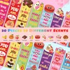 30 Pieces Valentine's Scented Bookmarks Scratch and Sniff Bookmarks Fruit