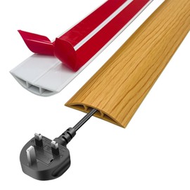 ZEYUE Cord Cover Floor, 5ft Cable Management & Organizer, Self Adhesive Extension Cord Cover, Cord Protector and Hider, Cord Covers for Wires on Floor,Cable Cavity = 0.47" (W) x 0.31" (H)