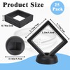 25 PCS Floating Display Case, Challenge Coin Display Stand, 3D