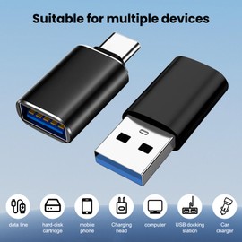Stdlyxun Adapter USB C to USB - USB A to USB C, USB C to USB, USB to USB C, USB to USB C Adapter, Adapter USB to USB C