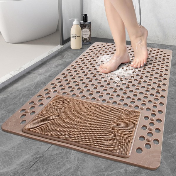 Mofonky Shower Mat Non Slip: 35.4" x 23.6" Large PVC