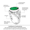 Jeweloporium Green Emerald Simulated 925 Silver Ring for Women Gemstone